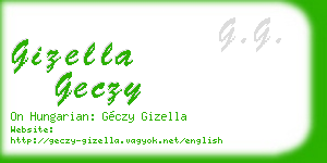 gizella geczy business card